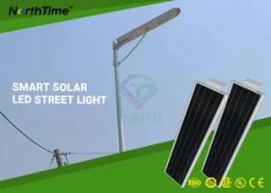 6500K 60 W Smart Phone APP Control Integrated Solar Street Light / Solar Road Lamp