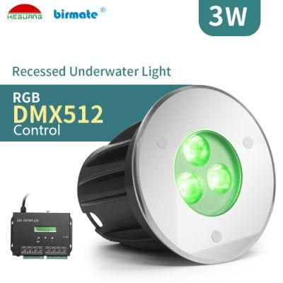 3W RGB Waterproof IP68 LED Underwater Light Swimming Pool Lighting