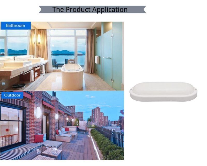 Classic B6 Series Energy Saving Waterproof LED Lamp White Oval 8W for Bathroom Room