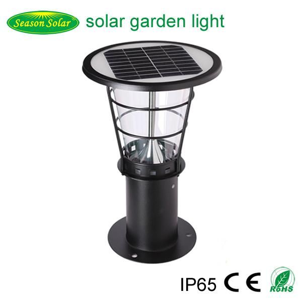 Solar Powered LED Lighting Lamp 5W Solar Panel Garden Outdoor Gate Solar Pillar Light