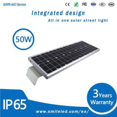 Radar Sensor 50W All in One LED Solar Street Light