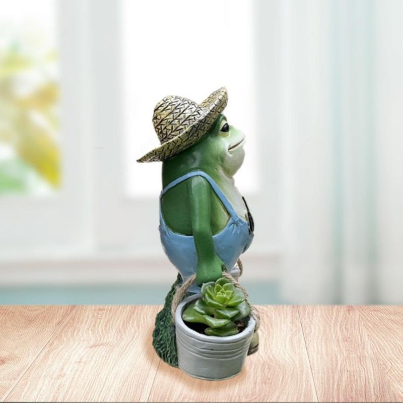 Frog Yard Garden Decorations, Outdoor Animal Statue Gardening Gifts for Christmas Figurine Decorations for Yard Wyz19761