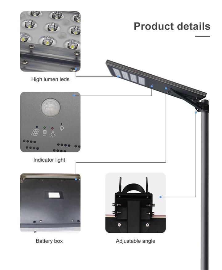 Hepu 30W 60W 80W Factory Sale All in One Integrated Solar LED Street Light/Lighting Outdoor Light 5 Years Warranty IP67 Chinese Manufacturer