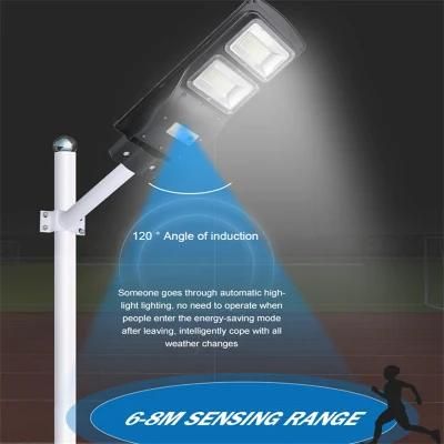 Charging Pathway LED Street Lamp 150W Integrated Solar Street Light with Remote Control and Lighting Sensor Control
