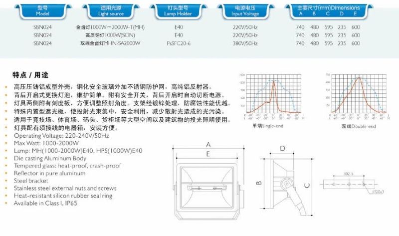 2000W Spot/Flood Light