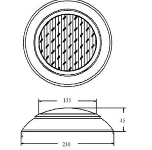 6W Surface Mount Pool Light, LED Bulbs for Concrete Pool