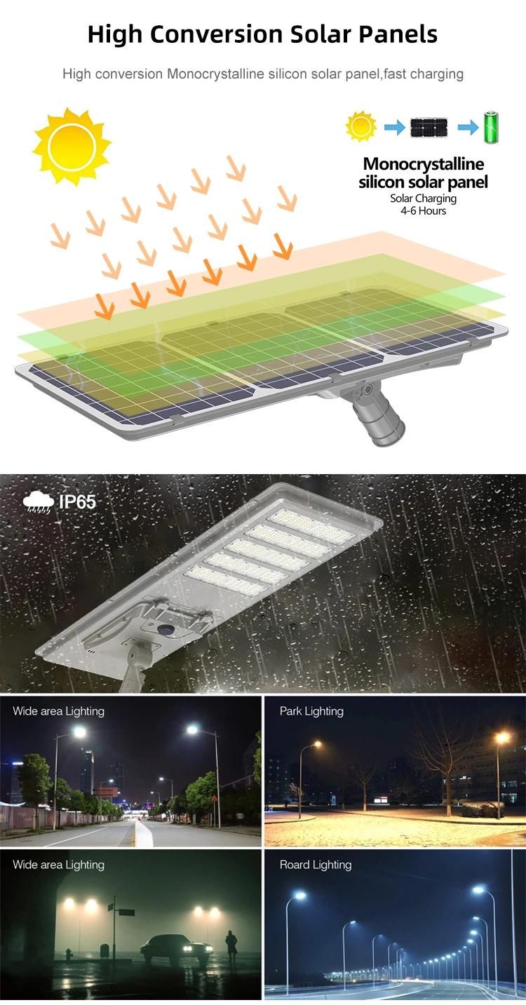 Wholesale High Power 200W 150W 100W All in One Solar Light Induction Sensor Street Lamp