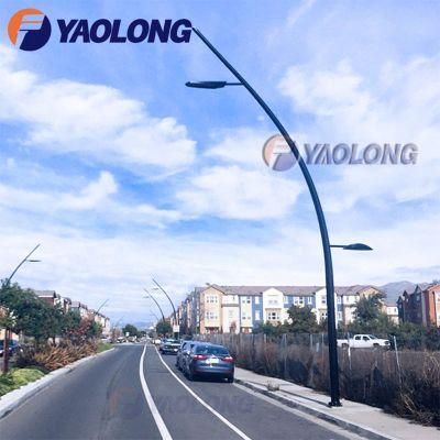 6m 8m 10m Curved Shape Aluminum Driveway Posts with Lights