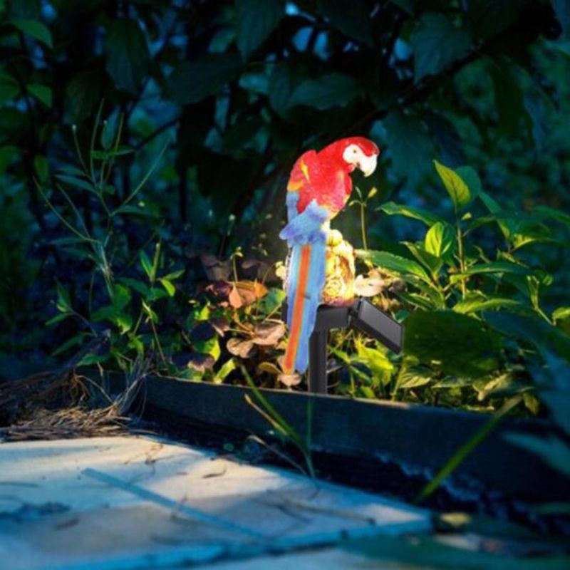 Solar Resin Parrot Lawn Light