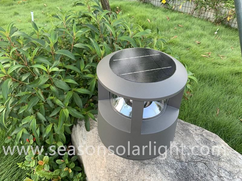 Easily Install LED Light Lamp Outdoor Green Lawn Light Solar Garden Lamp with Warm + White LED Lamp