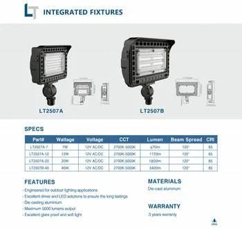 Lt-2507A 7W Solid Brass Powerful and Heavy Duty Flood Light for Landscape Lighting