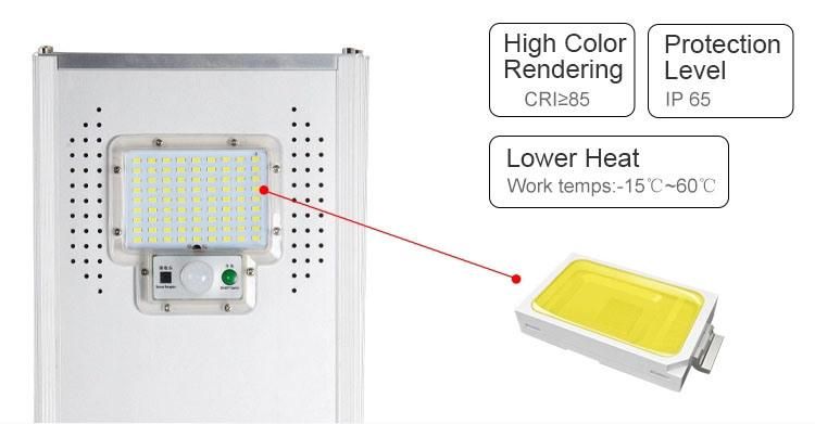 High Brightness Motion Sensor IP65 Outdoor Garden 15W All in One LED Solar Street Light