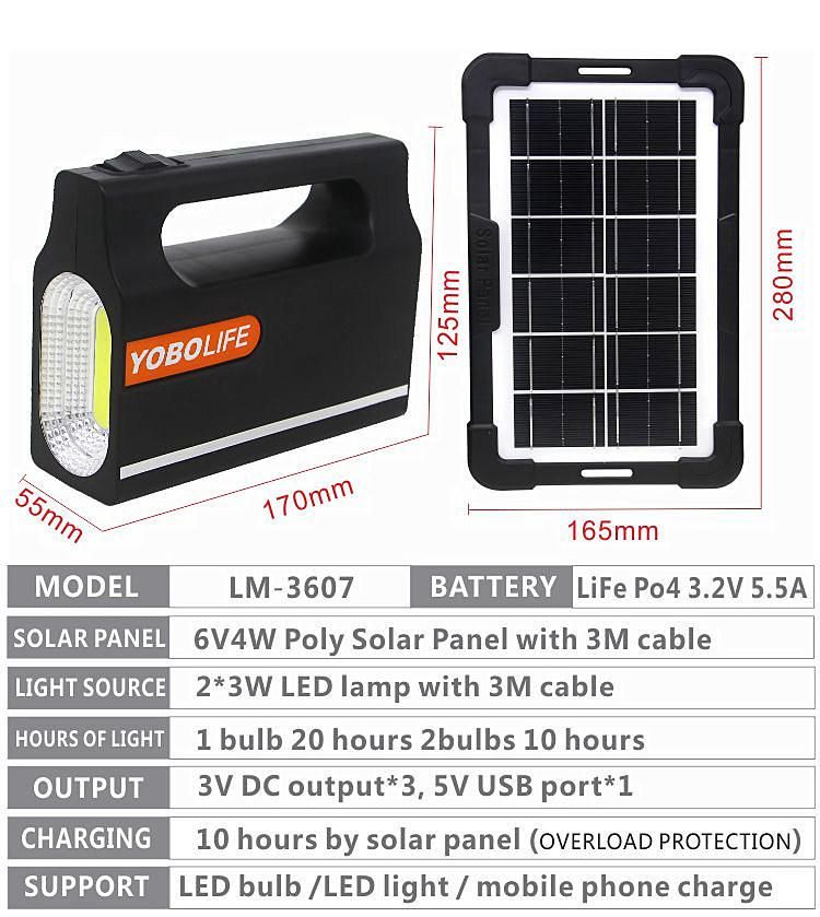 6V Solar Energy System for Outdoor Lighting