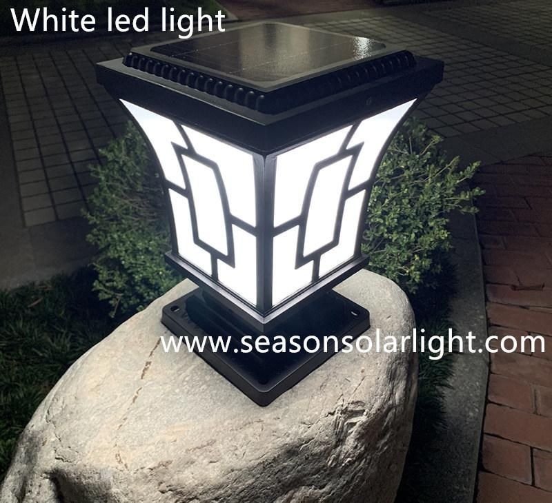 High Power Energy LED Lamp Main Gate Solar Lightings Outdoor Pillar Lamp with LED Light Bulb