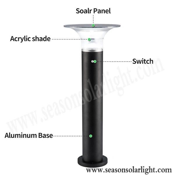 Factory New Portable LED Light Outdoor Lighting 5W Solar Lawn Light with Solar Power System