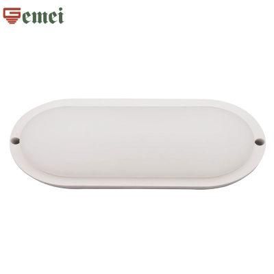 IP65 Moisture-Proof Lamp 12W Outdoor Bulkhead Waterproof LED Light Energy Saving Lamp Oval White with CE RoHS Certificate