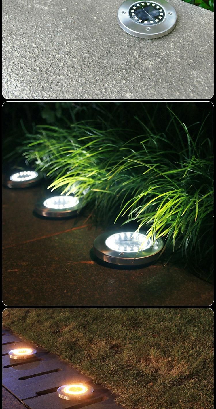 Buried Solar Garden Light Waterproof Outdoor Pathway Floor Under Ground Spot LED Solar Lawn Yard Outdoor Lamp