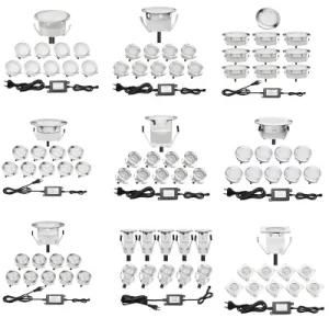 IP67 Stainless Steel LED Inground Lamps DC12V 0.5W Patio Pavers Light Recessed Floor Lighting for Garden with Insert Box