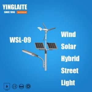 5 Years Warranty IP65 Waterproof 8m Pole 60W Wind Solar Hybrid Street Light