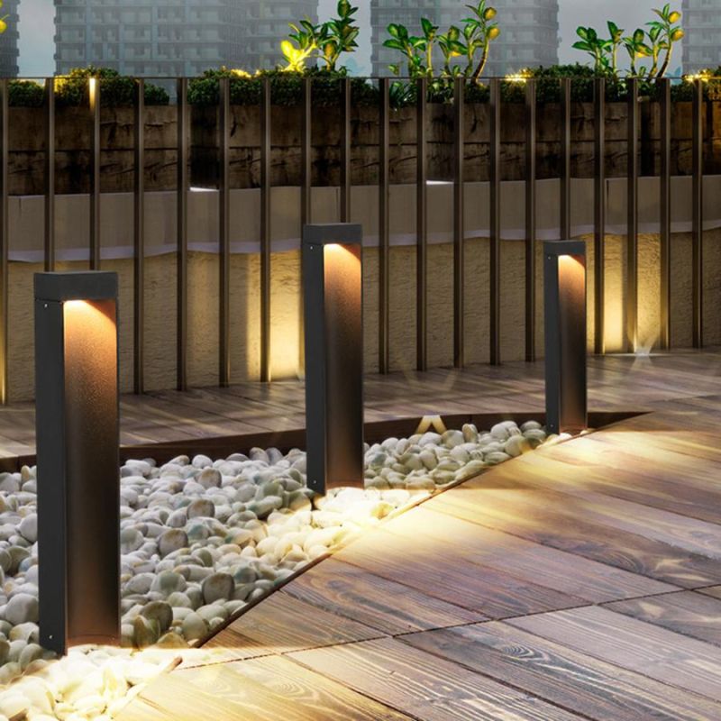 Waterproof Lawn Lamp Aluminum Modern Garden Landscape Pillar Light