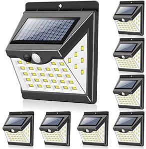 6500K 3 Modes LED Solar Wall Lamp Motion Sensor Waterproof LED Street Garden Light