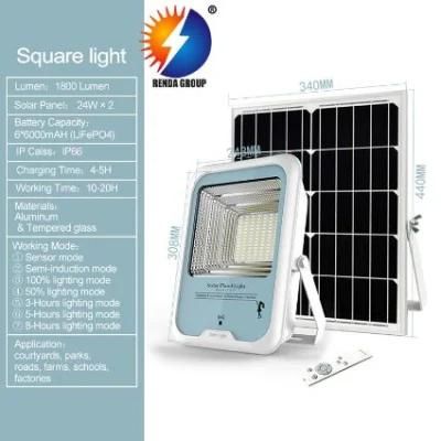 Renda Solar Motion Sensor Waterproof IP66 Integrated 30W 60W 90W 120W Outdoor All in One Solar LED Street Light