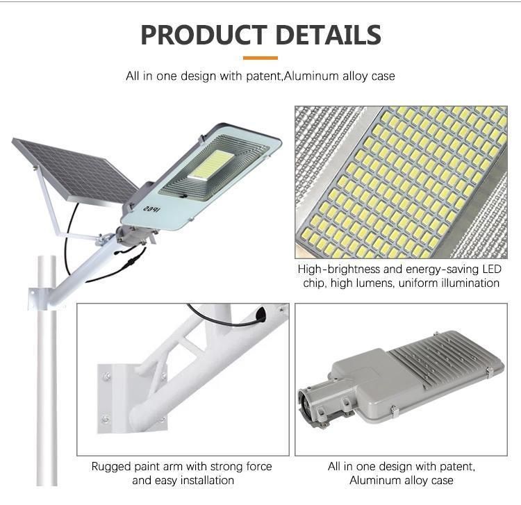 50W Solar Street Light Hot Sale Factory Solar Street Light 10W 20W 30W 50W 100W Aluminium Garden Outdoor Waterproof IP65 Solar LED Street Light CS-Tyys