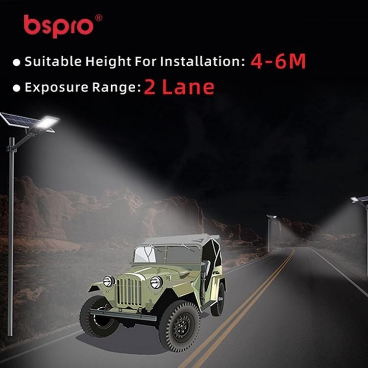 Bspro Energy Saving Aluminum Integrated 300W IP65 Outdoor Waterproof Outside Lamp Powered LED Solar Street Light