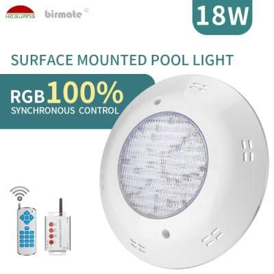 Manufacturer RGBW Synchronous Control IP68 Waterproof Surface Mounted LED Swimming Pool Lights