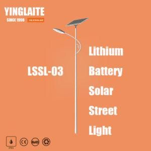 High Lumens Bridgelux 8m Pole 100W Lithium Battery Solar Street Lamp