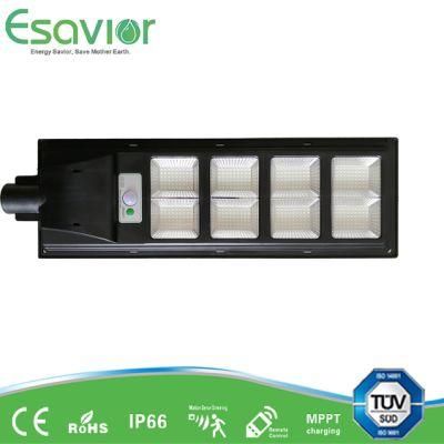 Esavior 120W All in One LED Outdoor Solar Street/Road/Garden Light with Panel and Lithium Battery