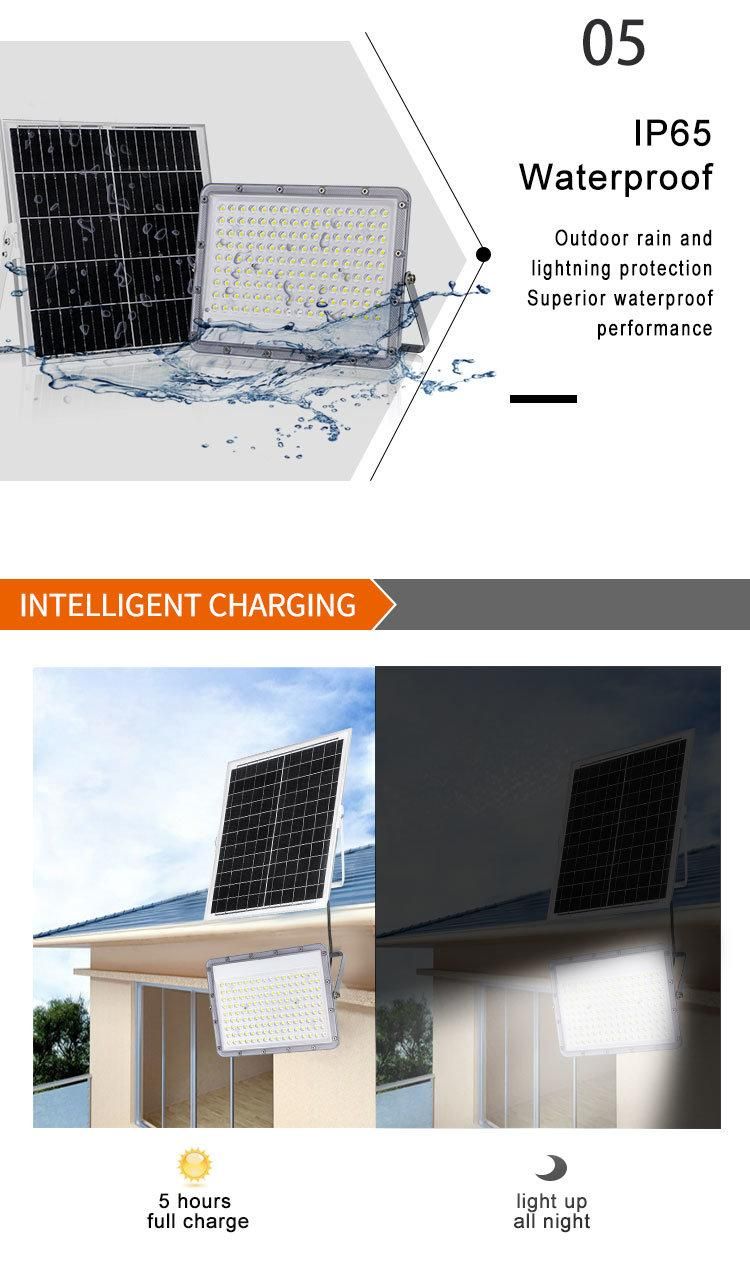 Large Capacity Battery 30W Solar LED Flood Light for Outdoor