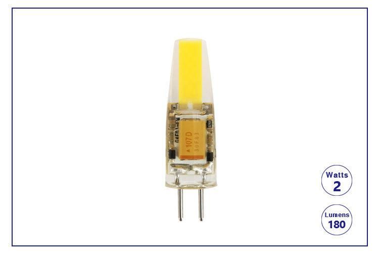Lt104A1 2W Low Voltage 12V AC/DC Silicone Construction G4 Bi-Pin LED Bulbs for Landscape Lighting Courtyard Lawn Lights