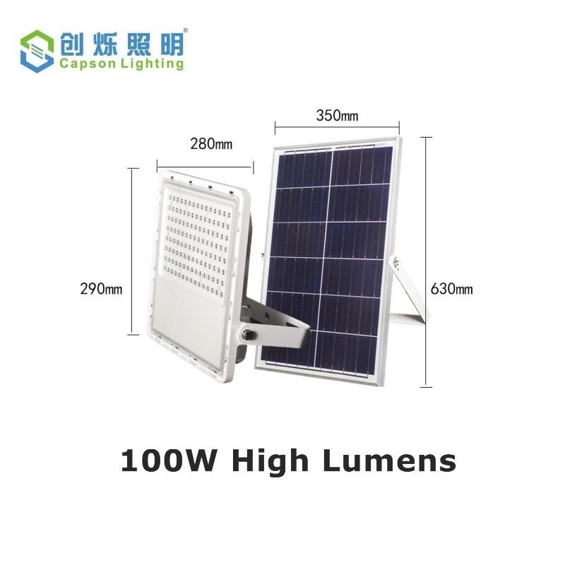 100W High Photosynthetic Efficiency 2 Years Warranty Waterproof Solar Flood Light (CS-TYHY-100)