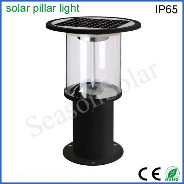 High Power Solar Lighting LED Outdoor Solar Pillar Light with Warm LED Light for Gate Lighting