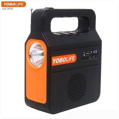 Bluetooth/FM Radio Function DC Portable Rechargeable Solar Light