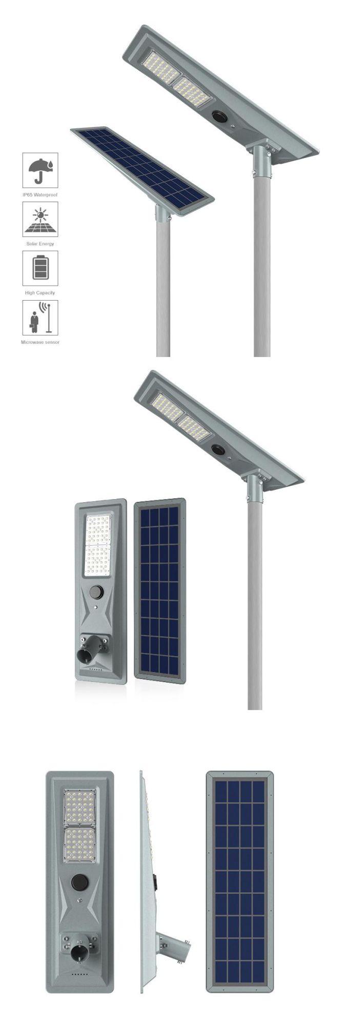 Alltop Integrated Die-Cast Aluminum IP65 Waterproof 200W Highway All in One Outdoor LED Solar Street Light