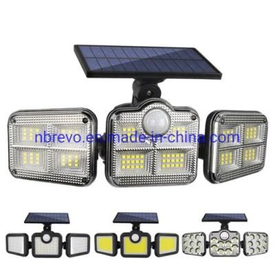 3 Head Waterproof Outdoor Solar Motion Sensor LED Light