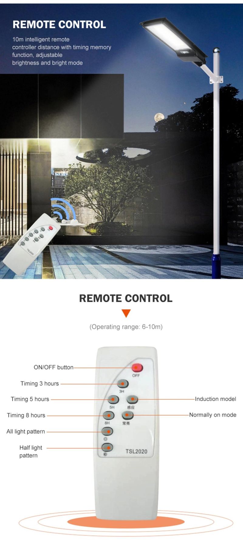 IP65 Outdoor Waterproof 50W 60W 100W 150W 200W 300W Intergrated Motion Sensor LED Solar Street Light