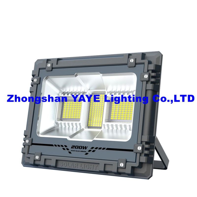 Yaye Hottest Sell 800W/500W/300W/200W/100W/60W Outdoor IP65 Solar LED Flood Project Garden Spot Light with Stock 1000PCS Each Watt / 2-3 Years Warranty