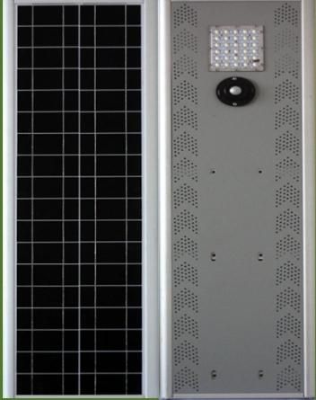 Lighting Power Solar Panel Outdoor 30W All in One LED Street Light/Garden Light with Night Sensor + PIR Motion Sensor for Ngo Project