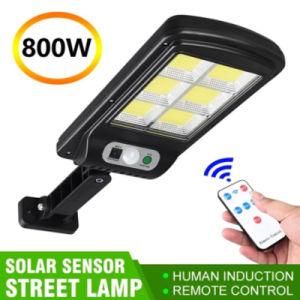 COB Solar Street Light Outdoor Security Light Waterproof Wall Light with PIR Motion Sensor Smart Remote Control