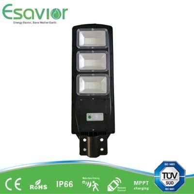 Esavior 90W All in One Integrated LED Solar Street/Road/Garden Light with Motion Sensor for Outdoor