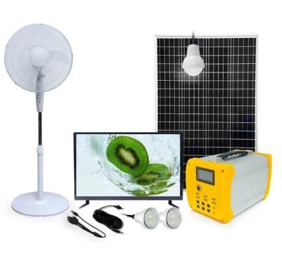 New Home Solar Lighting Solar Home System Run Bulbs DC TV and DC Fan