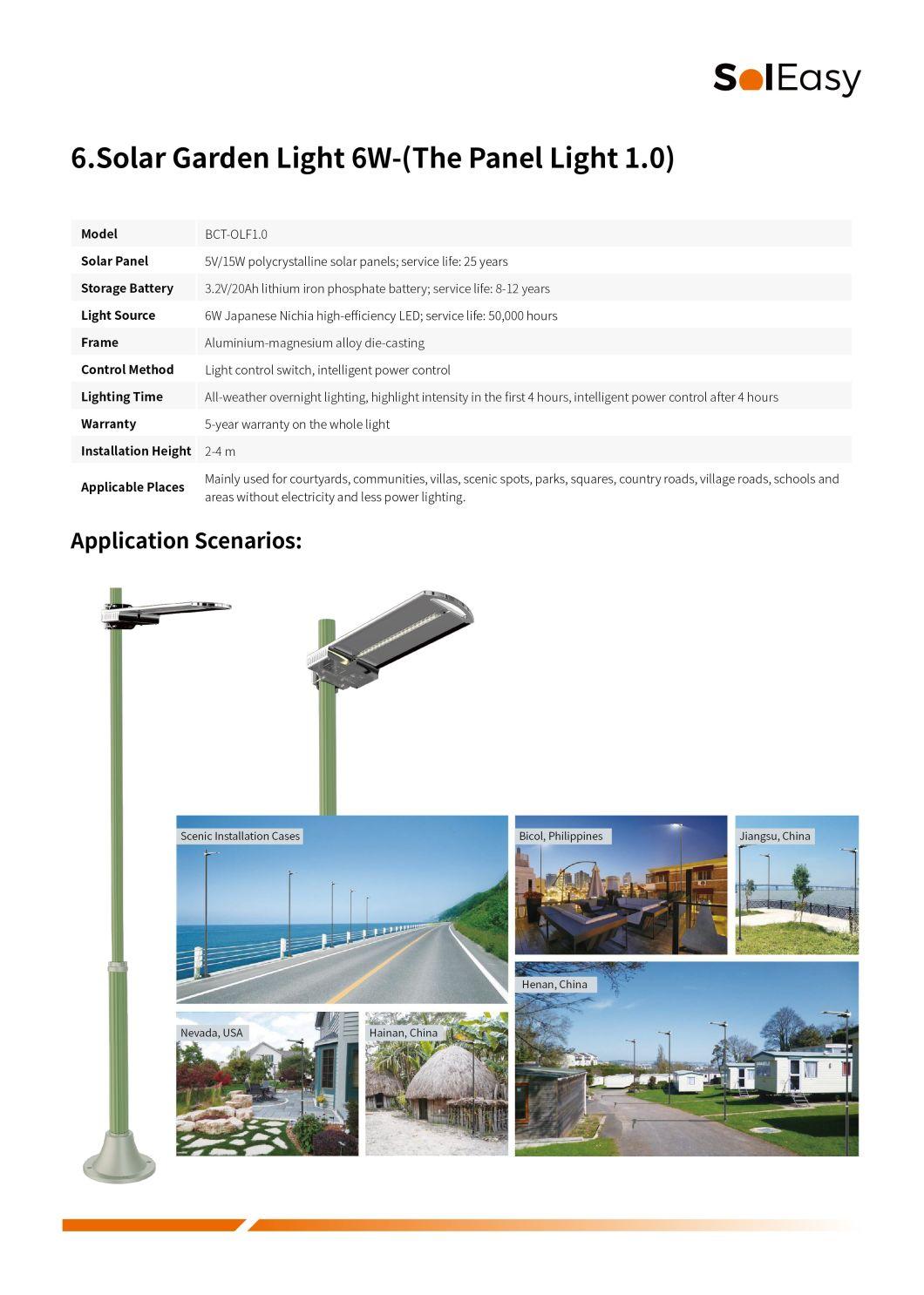 Solar Light in Solar Energy System with Solar Power Panel for Solar Street Light & Solar Garden Light