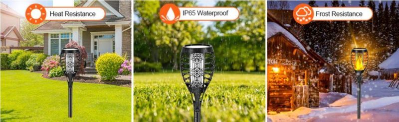 Waterproof Low Voltage Torch Landscape Lights Flickering Flames Torches Pathway Lights Outdoor Torch Lighting with Connector Waterproof Landscape Decoration