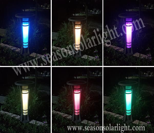 High Power Solar LED Garden Lawn Light Square Integrated Bollard Lighting Outdoor Decorative Garden Lights