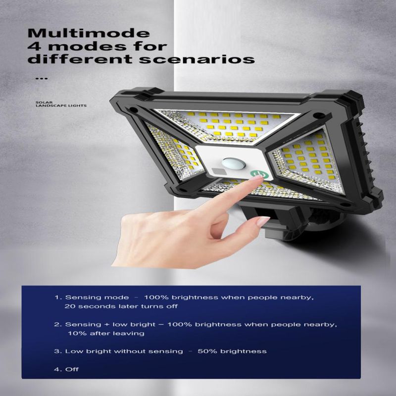 Factory Price Outdoor Waterproof LED Solar Powered Lamp Lights High Quality Wholesale Motion Sensor Garden Wall Light