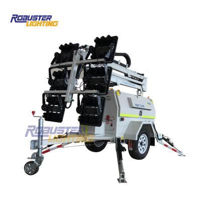 Heavy Duty 9m Hydraulic Mast LED Lighting Plant Mining