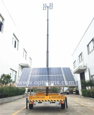 Telescopic Mast Battery Powered Portable Emergency Electric Mobile Solar LED Light Tower